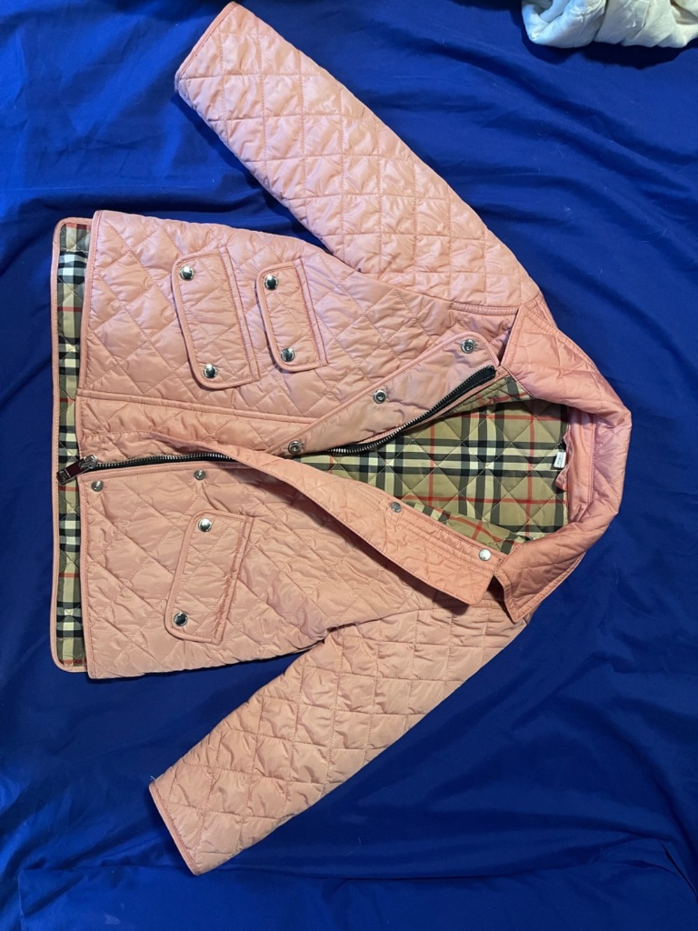 Burberry Pink Quilted Kids Jacket - Picture 13 of 13